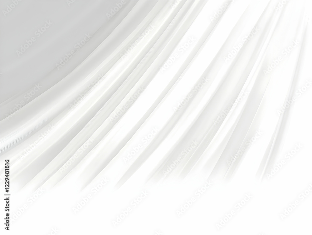 Aufkleber flowing white fabric drapes create an elegant abstract background with soft folds and gentle curves
