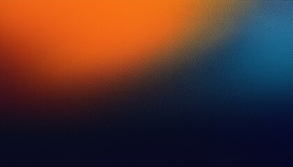 Obraz premium Orange blue black , grainy noise grungy spray texture color gradient rough abstract retro vibe background. Generated image