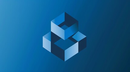 Obraz premium An abstract 3D image of blue cubes.