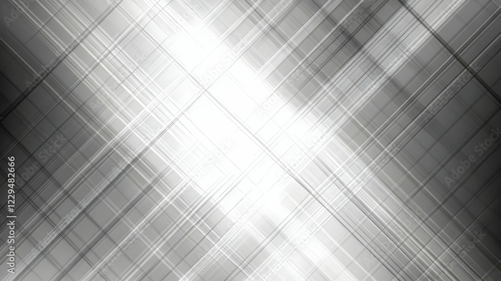 Poster abstract background forms a dynamic pattern with intersecting lines and shades of gray and white.