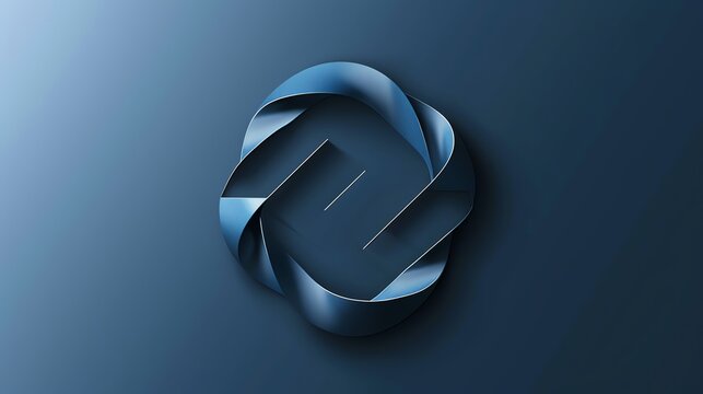 Abstract geometric shape design in a blue color scheme.