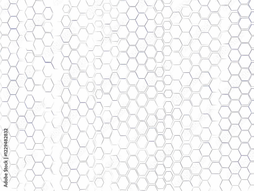 Poster abstract white background with hexagon shapes forms a seamless pattern smoothly.