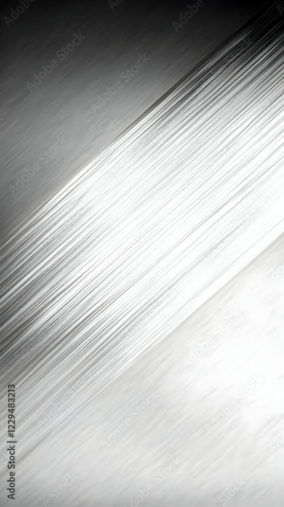 Poster abstract background with diagonal gray and white lines creates a dynamic visual.