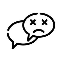 chat bubble line icon