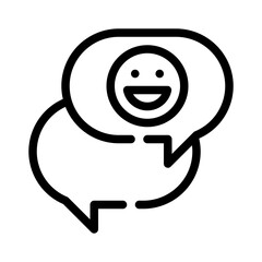 chat bubble line icon