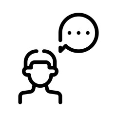 chat bubble line icon