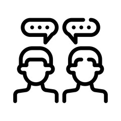 speech bubbles line icon