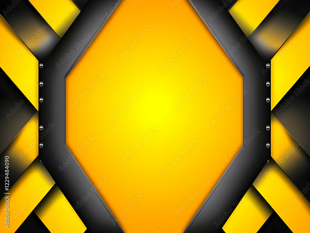 Poster abstract yellow and black geometric background creates dynamic visual interest smoothly