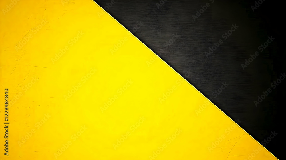 Poster vibrant yellow meets textured black in a dynamic diagonal split background