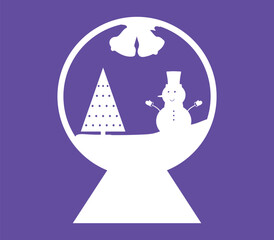 Christmas  globe ornament laser cut design