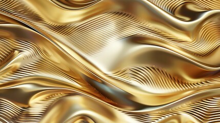 Naklejka premium Abstract golden waves.