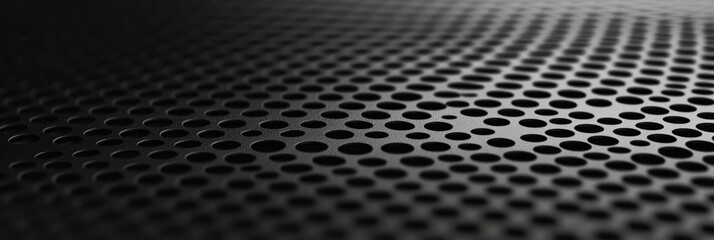 Closeup of black and white striped fabric on a black background
