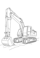 excavator sketch 