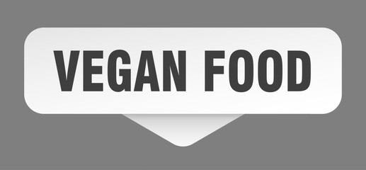 vegan food sticker. vegan food sign isolated on gray background