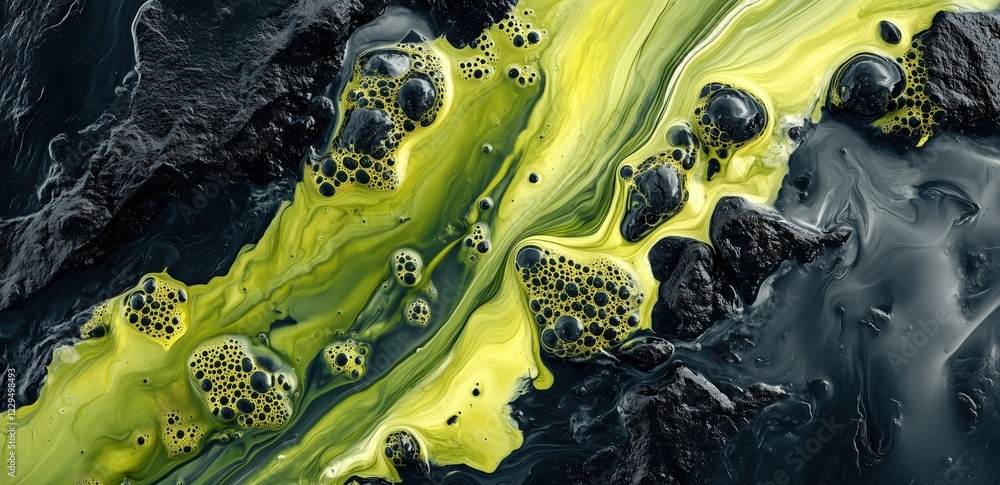 Poster abstract dark green and black swirl: a mesmerizing abstract image featuring a dynamic swirl of dark 