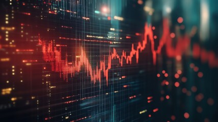 Analyzing market trends financial data digital environment data visualization insights into economic fluctuations