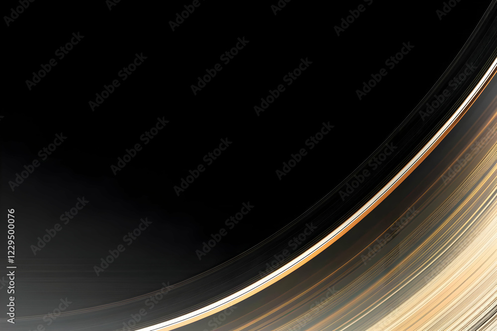 Aufkleber abstract background displays smooth gold curves and lines on a dark backdrop.