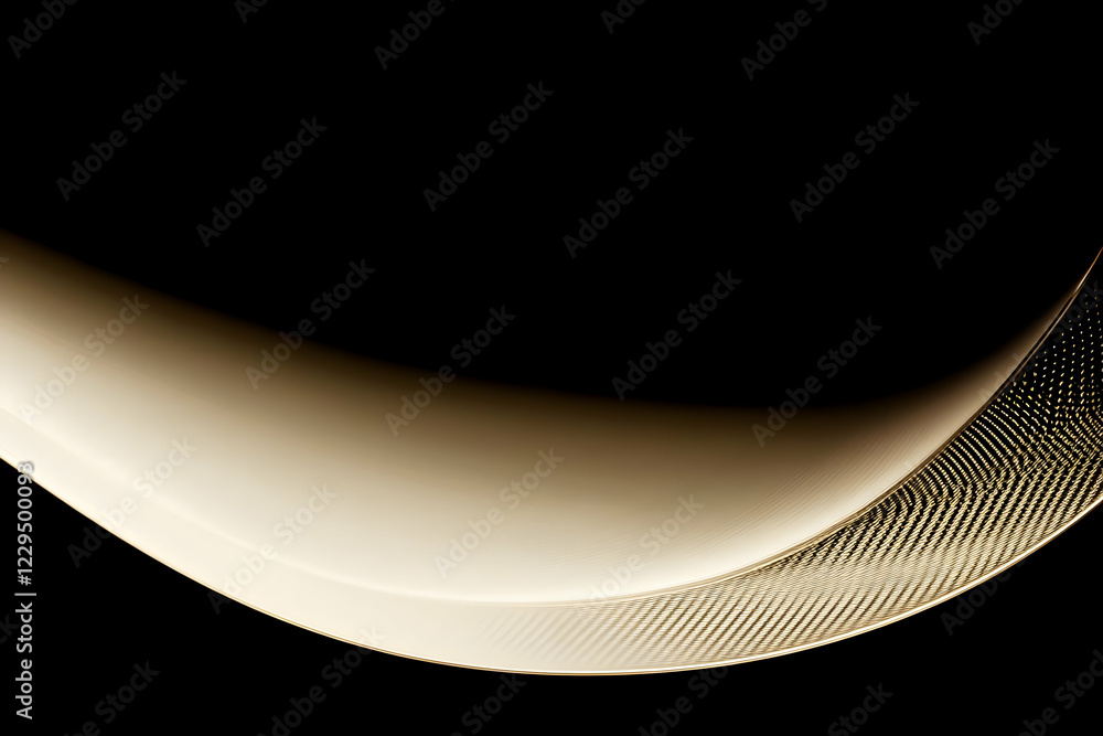Poster Abstract Gold Wave Flows Smoothly Across a Dark Background with Subtle Texture