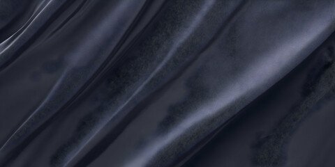 Fototapeta premium Dark Gray Textured Fabric Flows Smoothly and Elegantly in Gentle Waves, Creating a Luxurious Background