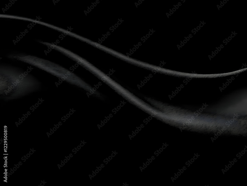Poster abstract black textured fabric background creates a smooth, flowing pattern with gentle curves