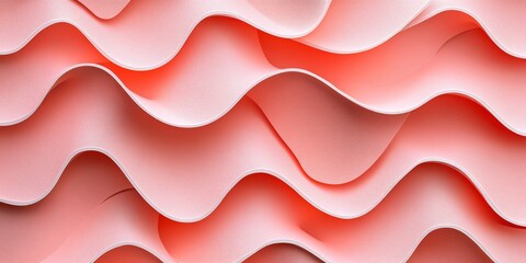 Fototapeta premium Abstract Background With Curved Pastel Pink Waves, Elegant Minimalist Pattern, Texture For Design