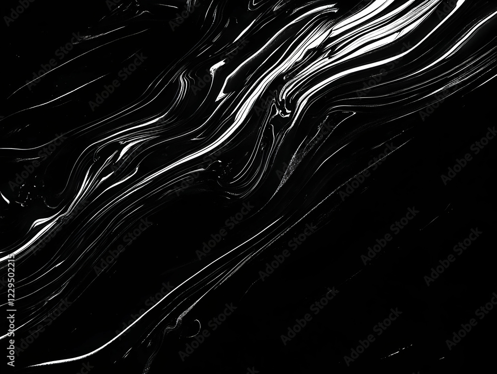 Poster abstract black and white fluid painting background creates a dynamic and modern visual with swirling