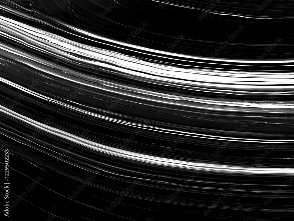 Poster abstract black and white swirls background creates a dynamic visual with smooth flowing lines