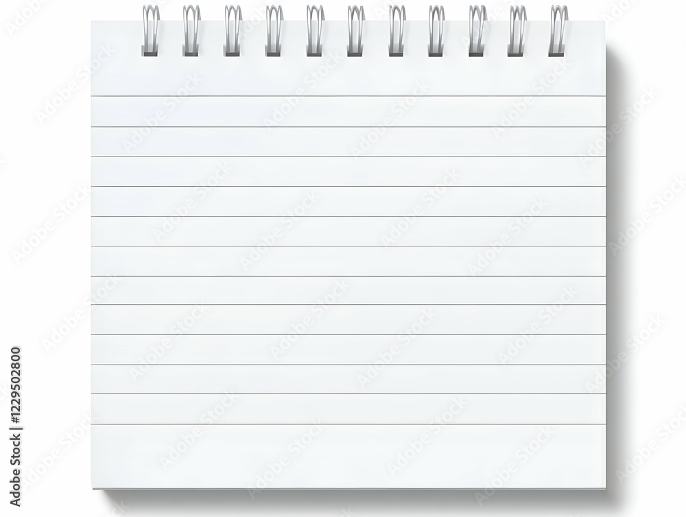 Poster blank notepad with lines presents a clean canvas for notes, lists, or creative ideas with empty page
