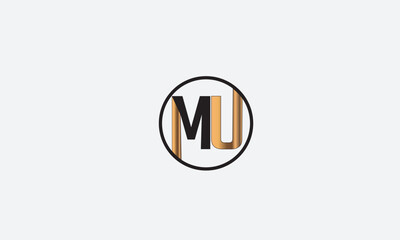MU, UM, U, M Abstract Letters Logo Monogram	