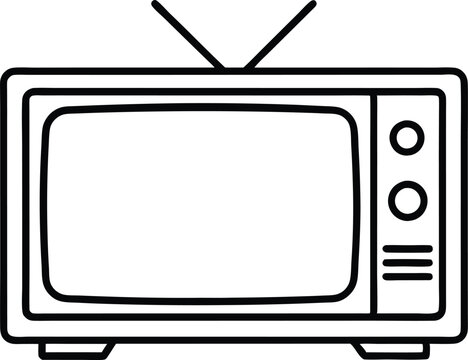 recommend clip art: television line art vector, tv icon symbol, television outline vector