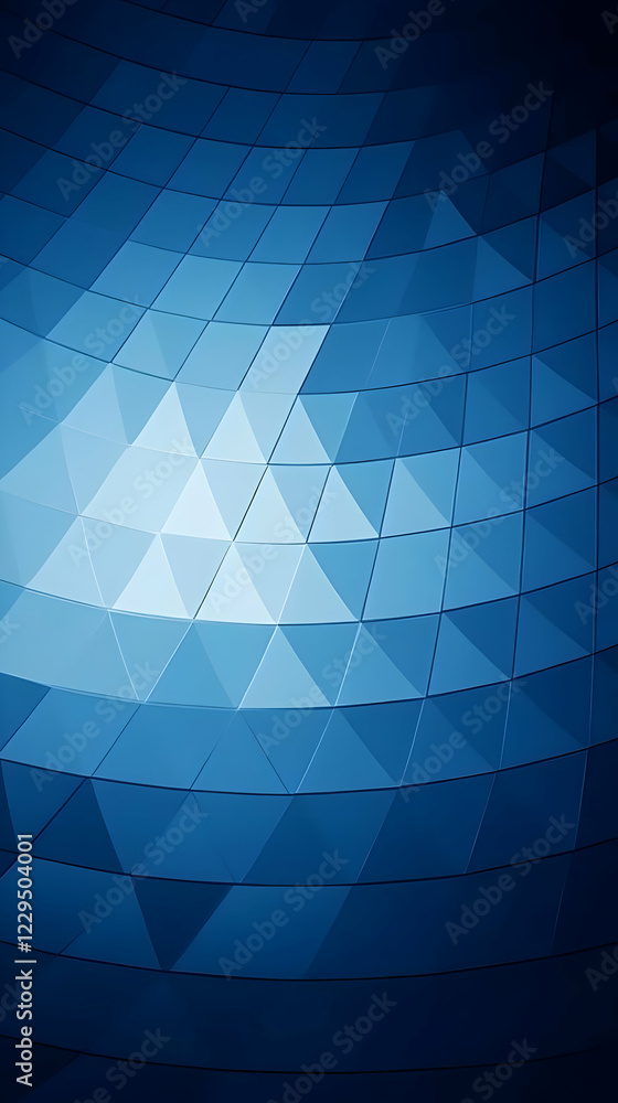 Aufkleber abstract blue geometric background creates a modern and stylish design with triangular shapes.