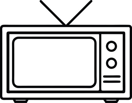 recommend clip art: television line art vector, tv icon symbol, television outline vector