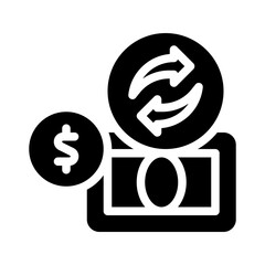 cash flow glyph icon