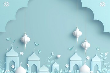 Islamic new year greeting celebration background