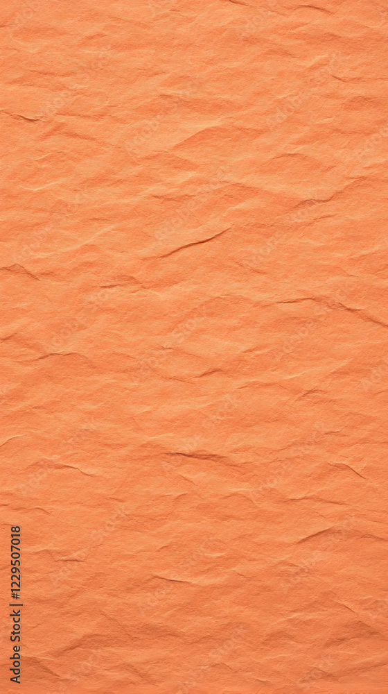 Poster textured orange background creates a visually appealing surface with subtle wrinkles and folds.