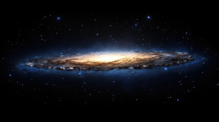 Fototapeta premium A stunning galaxy spirals in the vast universe.