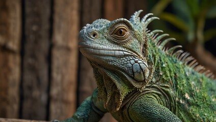 Fototapeta premium iguana on a tree
