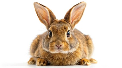 Obraz premium Tilt-Shift Brown Rabbit Close-up Generative AI Photo