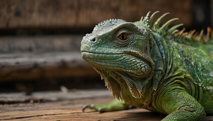 Fototapeta premium close up of iguana