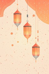 Obraz premium Islamic new year greeting celebration background