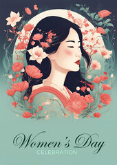 Women's day celebration with flower