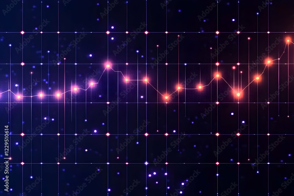 Poster abstract background shows glowing lines and grid with light particles