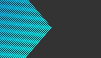 Abstract geometric banner with turquoise lines pattern on dark background. Vector illustration.