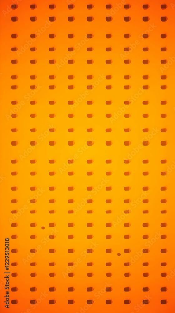 Poster orange background with rows of rounded rectangles creates a stylish and modern look