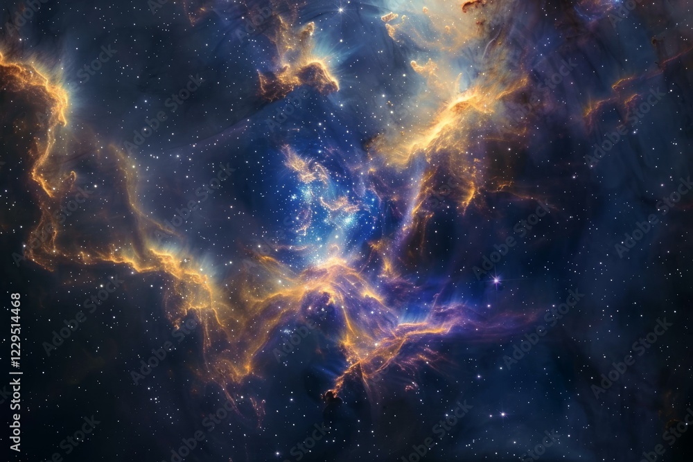Canvas Prints nebula, beautiful colors, and star clusters creating an amazing deep space scene