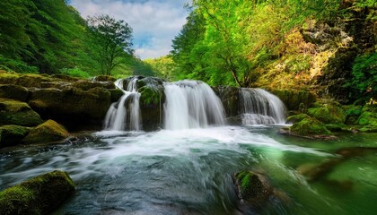 Fototapeta premium waterfall in the mountains