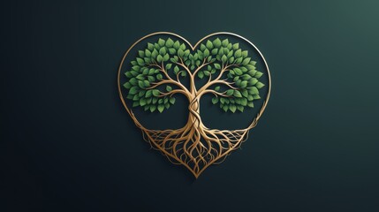 Artistic heart-shaped tree symbolizing love for Earth for International Mother Earth Day
