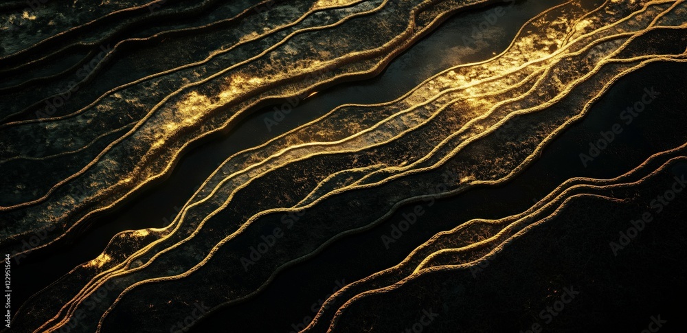 Poster abstract gold and black texture: a captivating abstract background featuring a mesmerizing interplay