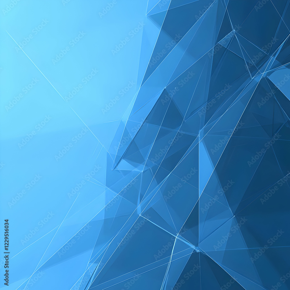 Poster abstract blue geometric background forms a dynamic and visually appealing composition elegantly.