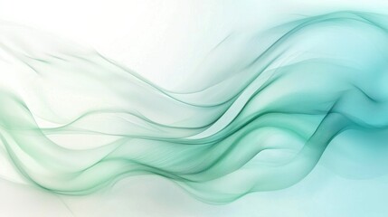 Obraz premium Abstract Teal and White Wave Background